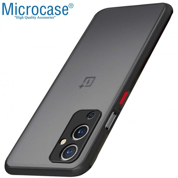 Microcase OnePlus 9 London Serisi Sert Kılıf - Buzlu Siyah - 3