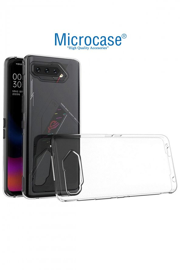 Microcase Asus Rog Phone 5 Pro 0.2 mm Ultra İnce Soft Silikon Kılıf - Şeffaf - 3