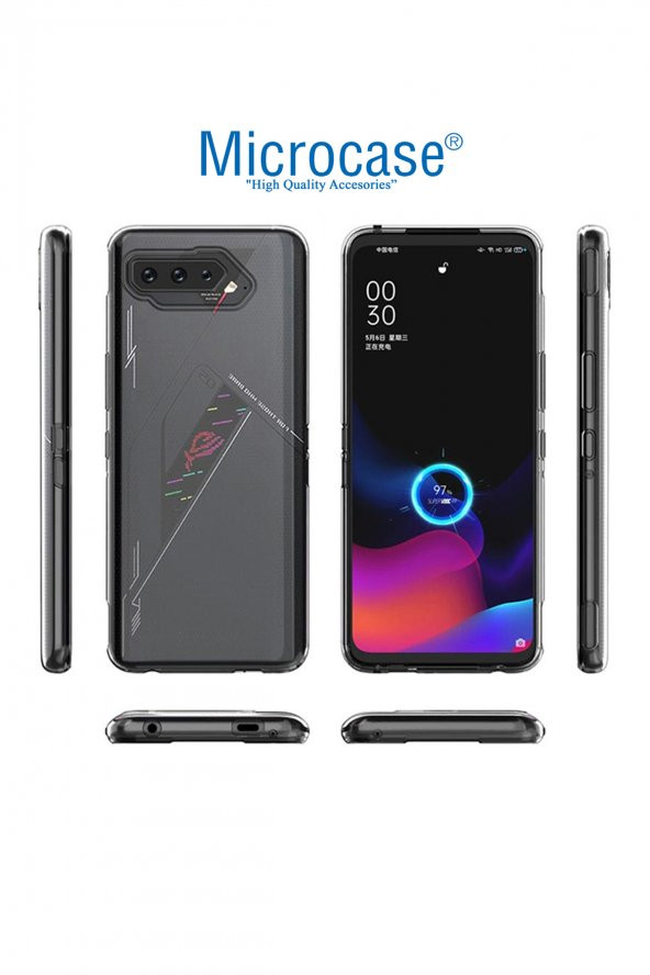 Microcase Asus Rog Phone 5 Pro 0.2 mm Ultra İnce Soft Silikon Kılıf - Şeffaf - 4