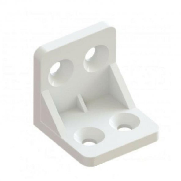 (10 ADET) Mobilya Dolap Köşe Bağlantı Sabitleme L Gönye 28x28x28 mm Beyaz (10 ADET) - 3