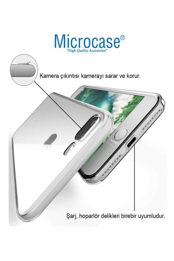 Microcase iPhone 11 Pro Max 360 Tpu Serisi Ön Arka Full Cover Şeffaf Kılıf - 5