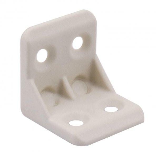 Mobilya Dolap Köşe Bağlantı Sabitleme L Gönye 25x25x25 mm Krem (10 ADET) - 3
