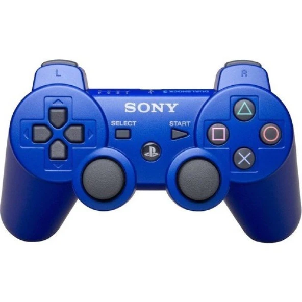 Sony Playstation PS3 Oyun Kolu Mavi Şarj Kablosu ile Birlikte