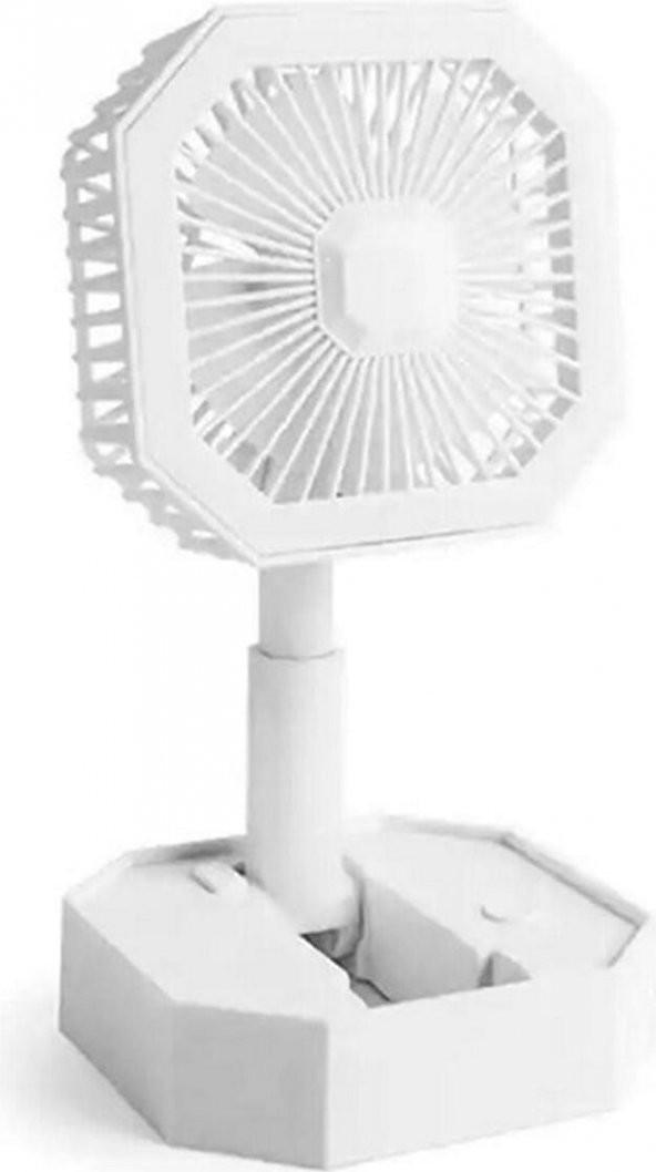 Xtrıke Me Şarjlı Taşınabilir Işıklı Mini Katlanır Usbli Masa Üstü Ev-Ofis Mini Fan YK-3308