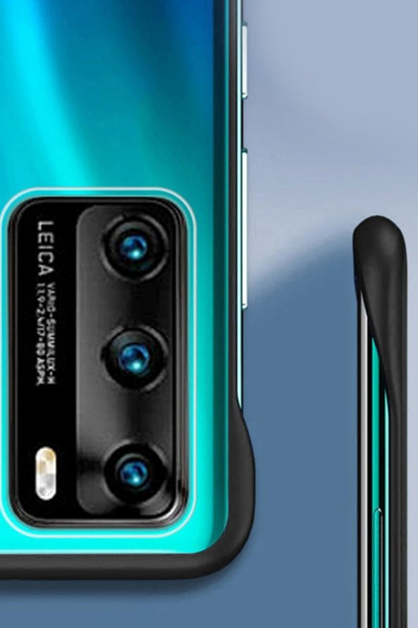 Microcase Huawei P40 Frameless Serisi Sert Rubber Kılıf - Siyah - 3