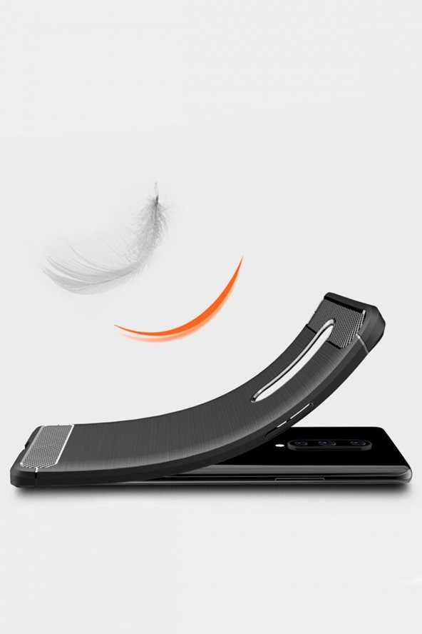 Microcase OnePlus 8 Brushed Carbon Fiber Silikon Kılıf- Siyah - 2