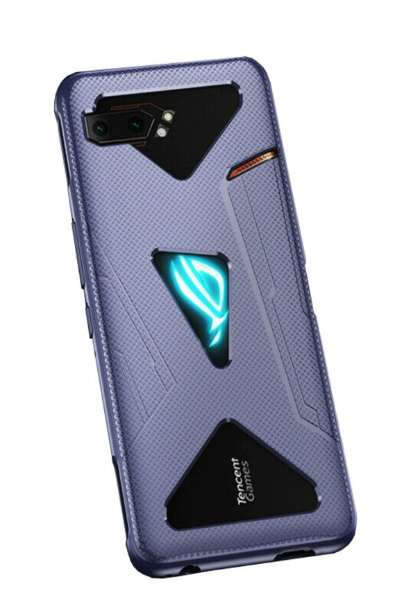 Microcase Asus ROG Phone 2 Gamepad Silikon Kılıf - Mavi