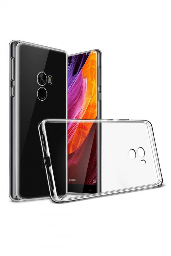 Microcase Xiaomi Mi Mix 2 İnce 0.2 mm Soft Silikon Kılıf - Şeffaf - 1