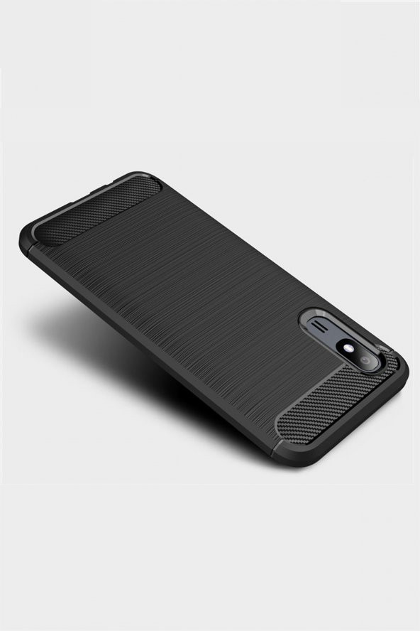 Microcase Samsung Galaxy A2 Core Brushed Carbon Fiber Silikon TPU Kılıf - Siyah - 2