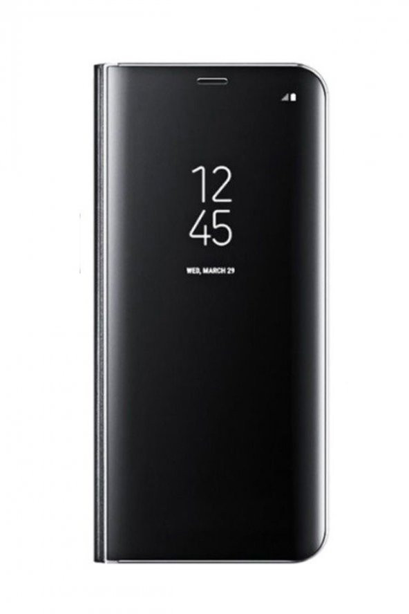 Microcase Xiaomi Redmi Note 8  Aynalı Kapak Clear View Flip Cover Mirror Kılıf - Siyah