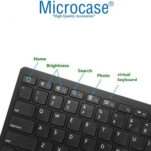 Microcase iPad Pro 12.9 2021 5.Nesil Bluetooth Klavye+Mouse+TR Sticker AL2691 - 7