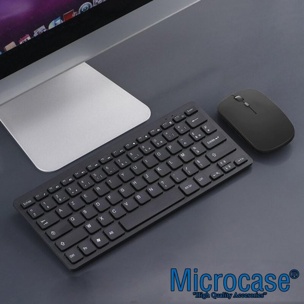 Microcase iPad Pro 12.9 2021 5.Nesil Bluetooth Klavye+Mouse+TR Sticker AL2691 - 8