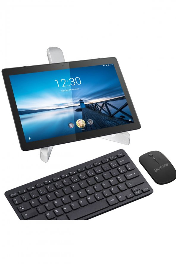 Huawei Matepad 10.4 BAH3-W09 Bluetooth Klavye (TR Sticker) + Bluetooth Mouse +Tablet Standı AL2764 - 1