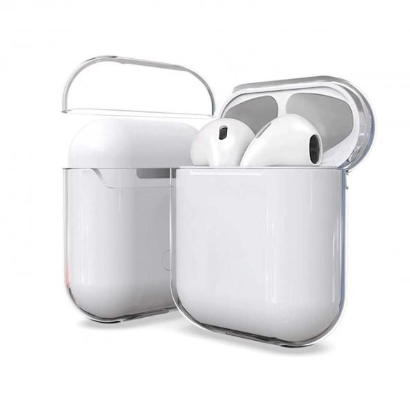 Microcase Airpods Kulaklık ve Şarj Ünitesi için Mika Şeffaf Kılıf