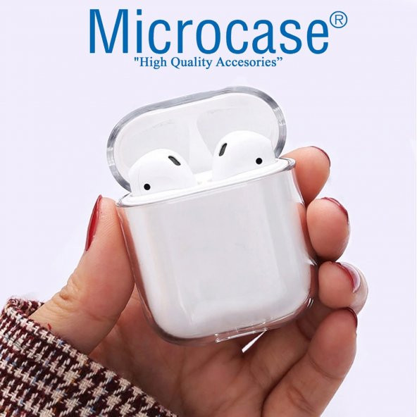 Microcase Airpods Kulaklık ve Şarj Ünitesi için Mika Şeffaf Kılıf - 3