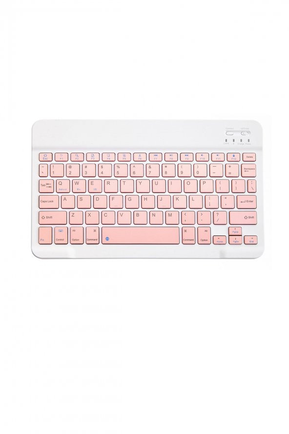 Microcase Tablet ve Telefonlar için Bluetooth Klavye Şarjlı Kablosuz - AL2671 Pembe