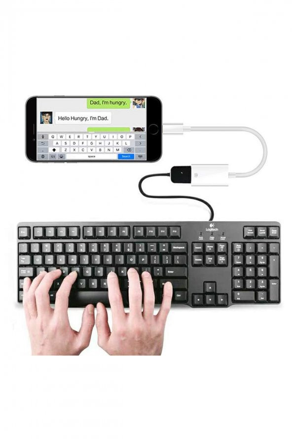 Microcase Lightning iPhone iPad to USB Kamera Adaptörü - Lightning to USB Beyaz - Model : AL2470 - 3