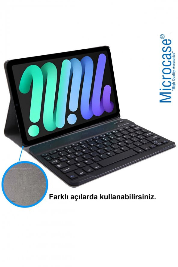 Microcase iPad Mini 6.Nesil 2021 8.3 inch Bluetooth Klavyeli Standlı Kılıf - BKK4 - 5