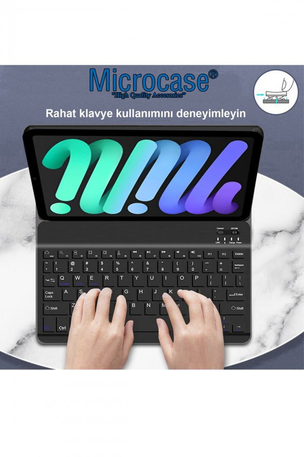 Microcase iPad Mini 6.Nesil 2021 8.3 inch Bluetooth Klavyeli Standlı Kılıf - BKK4 - 6