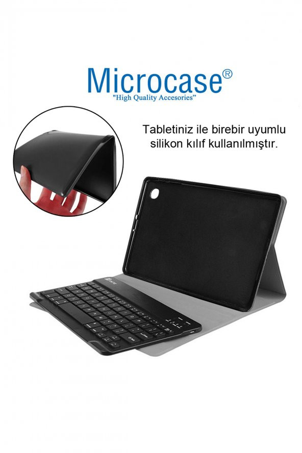 Microcase Lenovo Tab M10 TB-X306F 10.1 Tablet Bluetooth Klavyeli Standlı Kılıf - BKK4 - 3