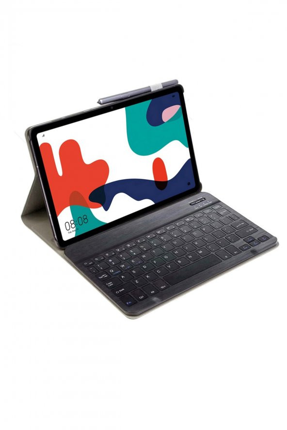 Microcase Huawei Matepad 10.4 bah3-w09 Tablet Bluetooth Klavyeli Standlı Kılıf - BKK1