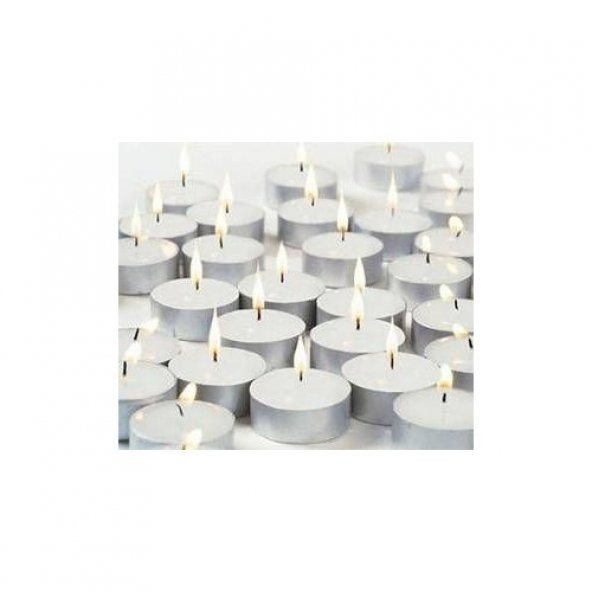 100 Lü Tea Light Mum Beyaz Tealight Mum - 6