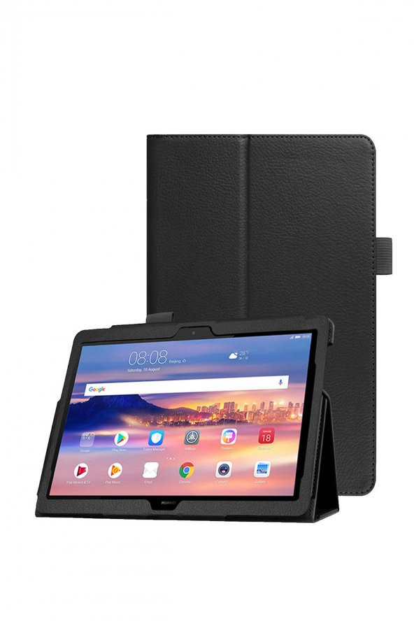 Microcase Huawei Matepad T8 8 inch Standlı Deri Kılıf Book Case Siyah