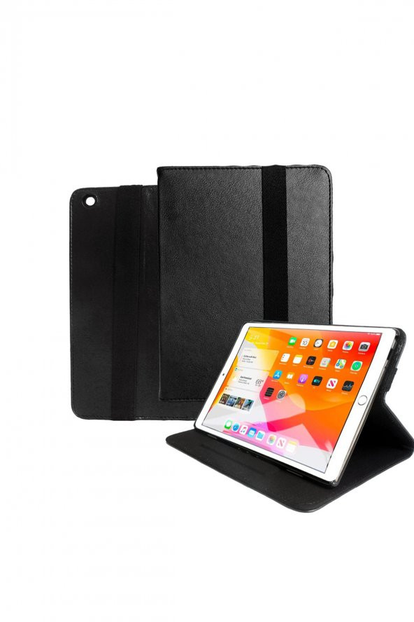 Microcase iPad 8.Nesil 10.2 Alfa Book Case PU Deri Standlı Kılıf - Siyah
