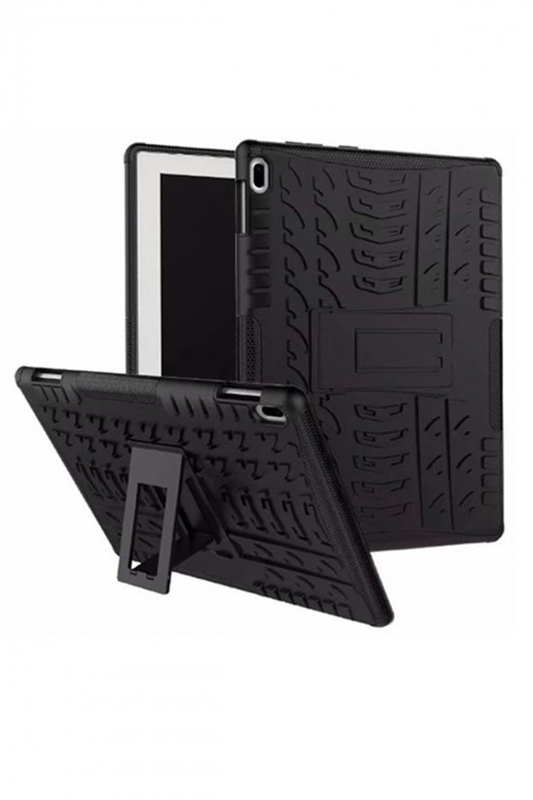 Microcase Lenovo Tab 4 10 TB-X304L TB-X304F Tablet Alfa Armor Standlı Perfect Protect Kılıf - Siyah - 2