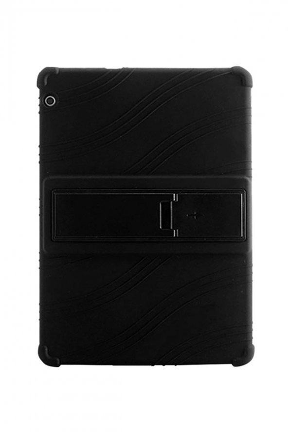 Microcase Huawei Mediapad T5 10.1 inch Standlı Silikon Tablet Kılıf - Siyah