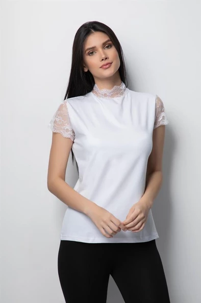Özlem Bayan Dantelli Boğazlı Atlet 404 - 2