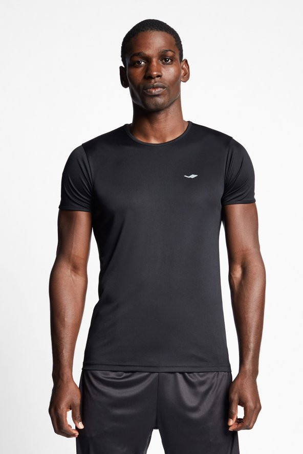 Lescon 22S-1220-22N Erkek Slim Fit Kısa Kol T-Shirt Siyah
