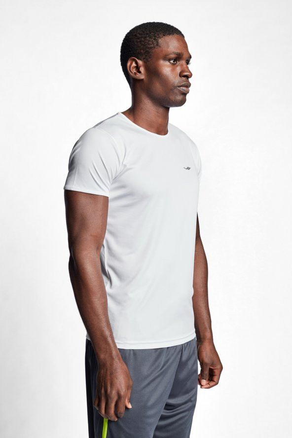 Lescon 22S-1220-22N Erkek Slim Fit Kısa Kol T-Shirt Beyaz