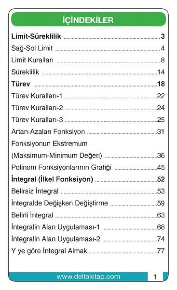 AYT Matematik Kartları Delta Kültür Yayınevi - 2
