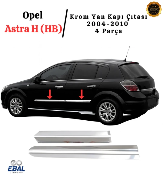 Opel Astra H Krom Yan Kapı Çıtası 4 Parça 2004-2010 P. Çelik (HB) - Resim 4