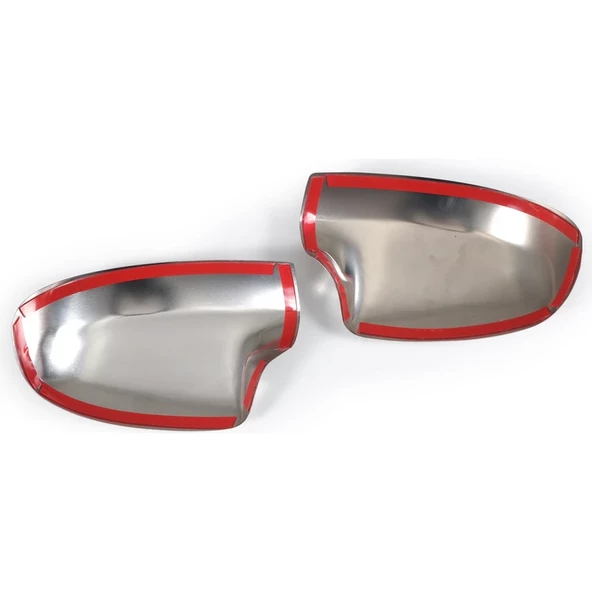 Dacia Duster Krom Ayna Kapağı 2 Parça 2012-2018 Paslanmaz Çelik - Resim 2