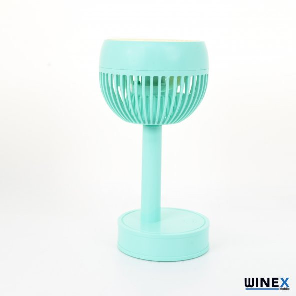 Winex Mini Taşınabilir Portatif Fan 3 Kademeli Vantilatör Mavi - 4