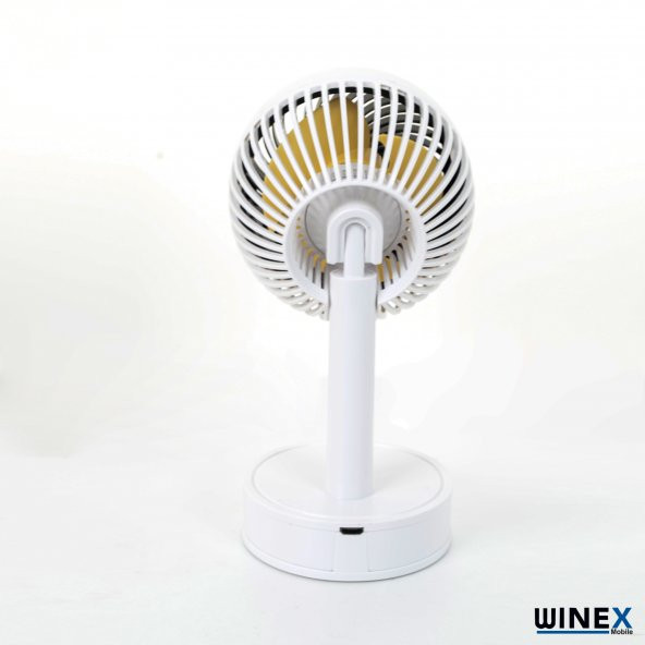 Winex Mini Taşınabilir Portatif Fan 3 Kademeli Vantilatör Beyaz - 4
