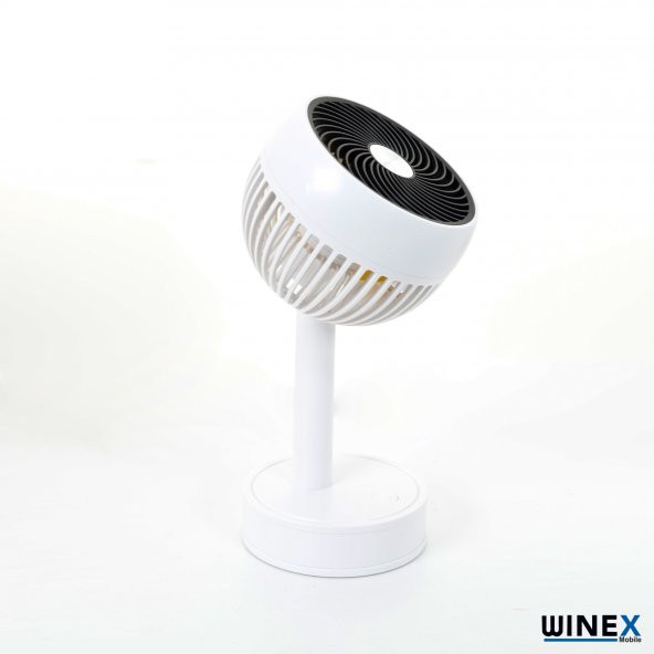 Winex Mini Taşınabilir Portatif Fan 3 Kademeli Vantilatör Beyaz - 6