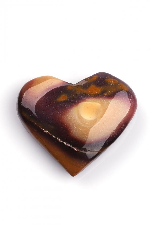 Mookaite Jasper Doğal Taş Kalp - 2