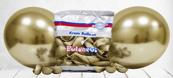 BALON KROM PARLAK 12 İNC ALTIN 50 ADET - 2