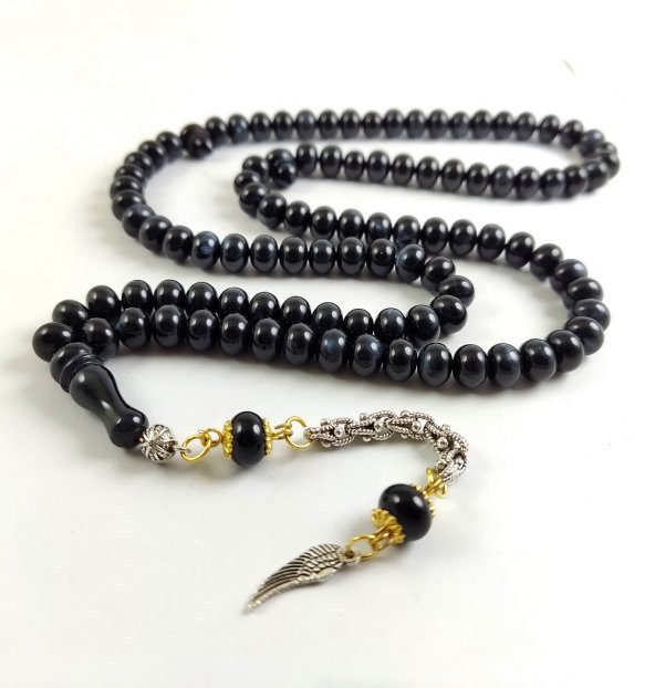 Nano Sedefli Siyah Renk Katalin 99’ lu Dua Tesbihi - Resim 4