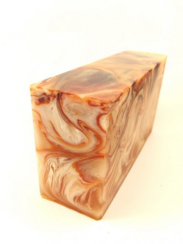 Kahve Beyaz Bonibon  Sıkma Kehribar Tesbih Hammaddesi - 3