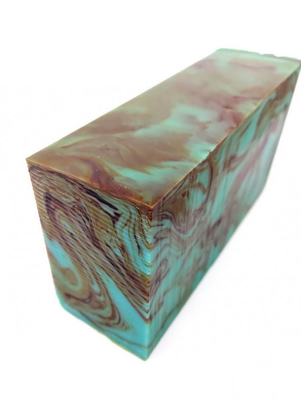 Turkuaz Kahve Sıkma Kehribar Tesbih Hammaddesi - 2