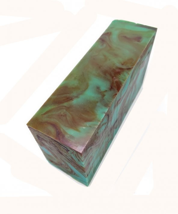 Turkuaz Kahve Sıkma Kehribar Tesbih Hammaddesi - 3