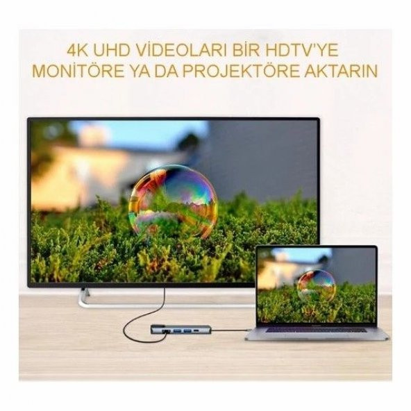 START FC55 TİP-C=>2USB3.0/4KHDMI/G.BIT RJ 45/PD - 3