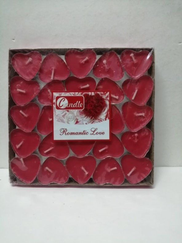 Mum Tea lights 50ad KALP Şekilli