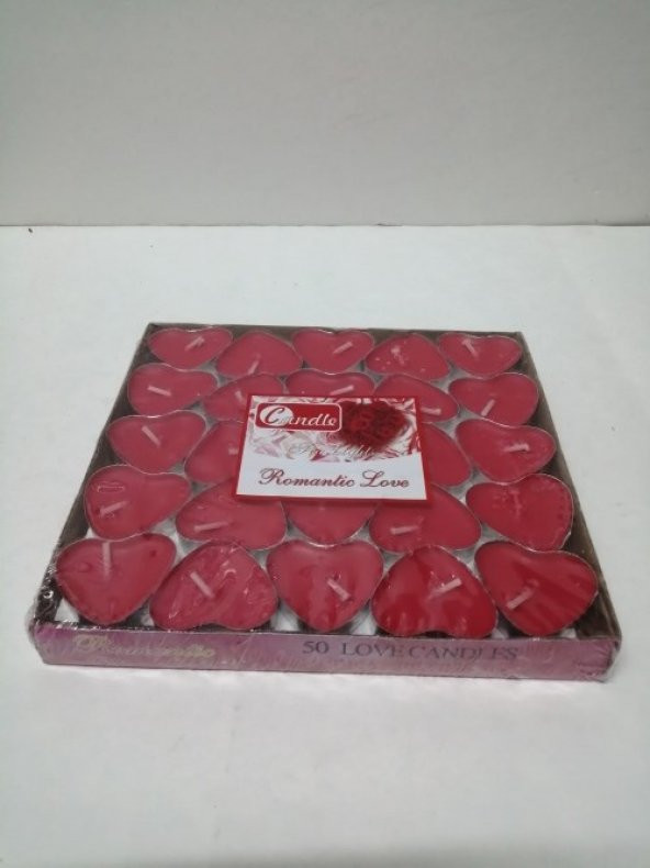 Mum Tea lights 50ad KALP Şekilli - 2