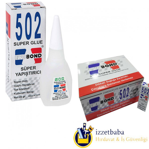 Evobond 502 Japon Yapıştırıcı 20 gr 50'li Paket