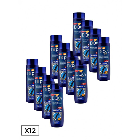 Doxa Life Tüm Saç Tipleri ile Uyumlu Erkek Şampuanı 600 ml 12 Adet
